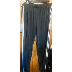 Men's Black Joggers with White Side Stripes